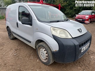 Location: Peterborough - 2008 PEUGEOT BIPPER S HDI Panel Van REG: WL08MSV, Keys: No, MOT Expiry date: 04/04/2024, 1399 Diesel, 5 Speed Manual Diesel, Former Keepers: 9