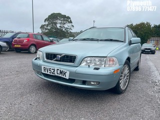 Location: Plymouth - 2002 VOLVO V40 SE AUTO Estate REG: RV52CMK, Keys: No, MOT Expiry date: 05/09/2025, 1783 Petrol, 5 Speed Auto Petrol, Former Keepers: 7