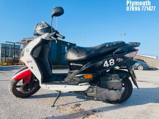 Location: Plymouth - 2011 SYM AD12W JET 4 125 Motorcycle REG: WK61BWY, Keys: No, MOT Expiry date: 12/05/2023, 124 Petrol, , Former Keepers: 6