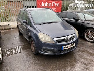 Location: Hayes - 2006 VAUXHALL ZAFIRA LIFE EASYTRONIC MPV REG: NG06OYN, Keys: No, MOT Expiry date: 07/02/2026, 1796 Petrol, 5 Speed Semi Auto Petrol, Former Keepers: 3