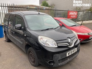 Location: Hayes - 2018 RENAULT  KANGOO MAXI LL21BNESS+ENG Panel Van REG: WF18MTU, Keys: No, MOT Expiry date: 05/04/2025, 1461 Diesel, 5 Speed Manual Diesel, Former Keepers: 7
