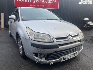 Location: Stapleford - 2007 CITROEN C4 SX AUTO 5 Door Hatchback REG: NU07YYT, Keys: Yes, MOT Expiry date: 05/07/2026, 1587 Petrol, 4 Speed Auto Petrol, Former Keepers: 6