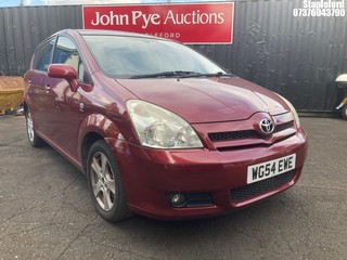 Location: Stapleford - 2004 TOYOTA COROLLA VERSO VVTI T3 S-A MPV REG: WG54EWE, Keys: Yes, MOT Expiry date: 10/11/2025, 1794 Petrol, 5 Speed Semi Auto Petrol, Former Keepers: 4