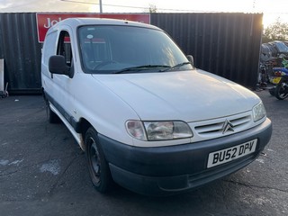 Location: Stapleford - 2002 CITROEN BERLINGO 1.9D 600 Car Derived Van REG: BU52DPV, Keys: Yes, MOT Expiry date: 26/08/2025, 1868 Diesel, 5 Speed Manual Diesel, Former Keepers: 3