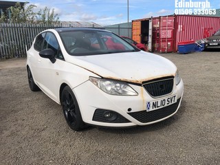 Location: Edinburgh - 2010 SEAT IBIZA SPORT 84 5 Door Hatchback REG: NL10SVT, Keys: No, MOT Expiry date: 27/11/2025, 1390 Petrol, 5 Speed Manual Petrol, Former Keepers: 12