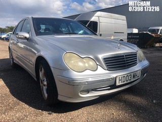 Location: Mitcham - 2003 MERCEDES C180 KOMP. AVANTGARDE SE 4 Door Saloon REG: HD03MHJ, Keys: No, MOT Expiry date: 17/11/2025, 1796 Petrol, 5 Speed Auto Petrol, Former Keepers: 5