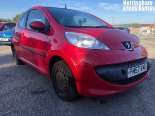 Location: Nottingham - 2008 PEUGEOT 107 URBAN 3 Door Hatchback REG: FM57VMU, Keys: No, MOT Expiry date: 10/06/2025, 998 Petrol, 5 Speed Manual Petrol, Former Keepers: 8