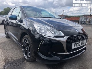 Location: Nottingham - 2016 DS DS3 ELEGANCE PURETECH S/S 3 DOOR HATCHBACK REG: PK16XRE, 1200cc PETROL, 5 SPEED MANUAL PETROL, Former Keepers: 4, Keys: Yes, MOT Expiry date: 16/11/2025