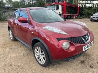 Location: Peterborough - 2010 NISSAN JUKE ACENTA PREMIUM DCI 5 Door Hatchback REG: GF60TBU, Keys: No, MOT Expiry date: 19/03/2026, 1461 Diesel, 6 Speed Manual Diesel, Former Keepers: 12