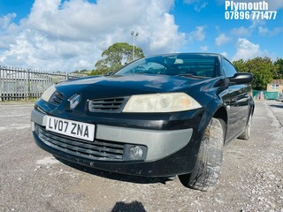 Location: Plymouth - 2007 RENAULT MEGANE PRIVILEGE A Convertible REG: LV07ZNA, Keys: No, MOT Expiry date: 06/10/2024, 1598 Petrol, 4 Speed Auto Petrol, Former Keepers: 9