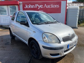 Location: Hull - 2003 TOYOTA YARIS T3 3 Door Hatchback REG: VK53YBV, Keys: No, MOT Expiry date: 28/08/2024, 998 Petrol, 5 Speed Manual Petrol, Former Keepers: 9