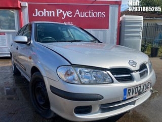 Location: Hull - 2002 NISSAN ALMERA 5 Door Hatchback REG: RV02XUE, Keys: No, MOT Expiry date: 10/03/2025, 1498 Petrol, , Former Keepers: 4