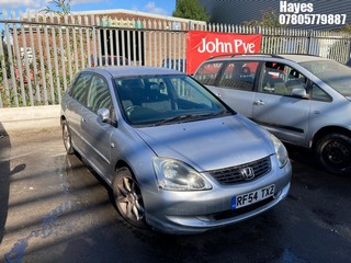 Location: Hayes - 2004 HONDA CIVIC SE AUTO 5 Door Hatchback REG: RF54TXZ, Keys: No, MOT Expiry date: 05/10/2025, 1590 Petrol, 4 Speed Auto Petrol, Former Keepers: 8