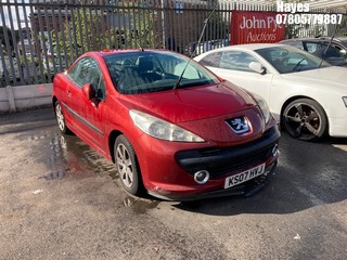 Location: Hayes - 2007 PEUGEOT 207 SPORT CC Coupe REG: KS07HVJ, Keys: No, MOT Expiry date: 03/12/2025, 1598 Petrol, 5 Speed Manual Petrol, Former Keepers: 8