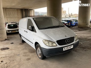 Location: Hayes - 2006 MERCEDES VITO 111 CDI COMPACT Panel Van REG: NJ06WFY, Keys: No, MOT Expiry date: 22/03/2023, 2148 Diesel, 6 Speed Manual Diesel, Former Keepers: 5