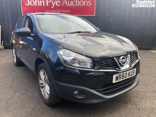Location: Stapleford - 2010 NISSAN QASHQAI ACENTA 5 Door Hatchback REG: WR60KUB, Keys: Yes, MOT Expiry date: 18/12/2025, 1598 Petrol, 5 Speed Manual Petrol, Former Keepers: 2