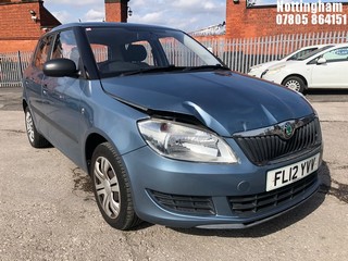 Location: Nottingham - 2012 SKODA FABIA S 12V 5 Door Hatchback REG: FL12YVV, 1198cc Petrol, 5 Speed Manual Petrol, Former Keepers: 2, Keys: Yes, MOT Expiry date: 29/03/2026