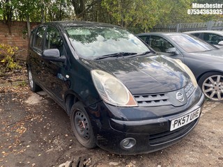 Location: Manchester - 2007 NISSAN NOTE ACENTA MPV REG: PK57UHE, 1598 Petrol, 5 Speed Manual Petrol, Former Keepers: 7, Keys: No, MOT Expiry date: 05/08/2025