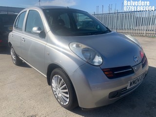 Location: Belvedere - 2004 NISSAN MICRA SE 5 DOOR HATCHBACK REG: WM04UTR, 1336cc PETROL, AUTOMATIC, Former Keepers: 8, Keys: No, MOT Expiry date: 01/08/2026