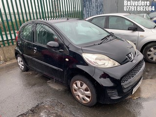 Location: Belvedere - 2009 PEUGEOT 107 URBAN 5 Door Hatchback REG: EX59CPN, Keys: No, MOT Expiry date: 31/05/2025, 998 Petrol, 5 Speed Manual Petrol, Former Keepers: 7