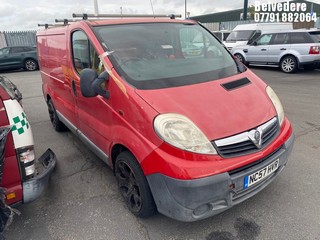 Location: Belvedere - 2008 VAUXHALL  VIVARO 2700 CDTI SWB Panel Van REG: NC57HVR, Keys: No, MOT Expiry date: 12/11/2025, 1995 Diesel, 6 Speed Manual Diesel, Former Keepers: 6