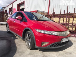 Location: Edinburgh - 2007 HONDA CIVIC SPORT I-VTEC 5 Door Hatchback REG: RV57ZKF, Keys: No, MOT Expiry date: 18/04/2025, 1799 Petrol, 6 Speed Manual Petrol, Former Keepers: 6