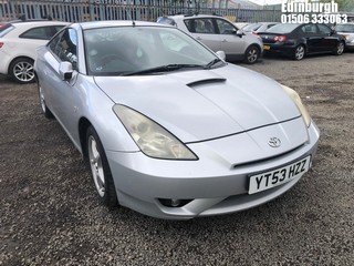 Location: Edinburgh - 2003 TOYOTA CELICA VVTI Coupe REG: YT53HZZ, Keys: No, MOT Expiry date: 10/07/2025, 1794 Petrol, 6 Speed Manual Petrol, Former Keepers: 3