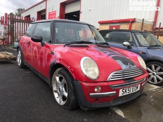 Location: Edinburgh - 2001 MINI MINI COOPER AUTO 3 Door Hatchback REG: SK51EOM, Keys: No, MOT Expiry date: 19/07/2025, 1598 Petrol, Variable Speed Auto Petrol, Former Keepers: 8