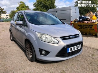 Location: Mitcham - 2011 FORD C-MAX TITANIUM 5 Door Hatchback REG: MJ11SBU, Keys: No, MOT Expiry date: 11/07/2025, 1596 Petrol, 5 Speed Manual Petrol, Former Keepers: 5