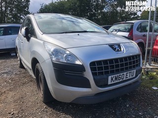 Location: Mitcham - 2010 PEUGEOT 3008 ACTIVE HDI 5 Door Hatchback REG: KM60ETU, Keys: No, MOT Expiry date: 10/06/2024, 1560 Diesel, 6 Speed Manual Diesel, Former Keepers: 5