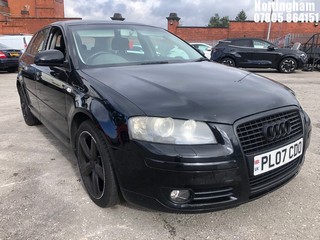 Location: Nottingham - 2007 AUDI A3 SPORT TDI 5 Door Hatchback REG: PL07CDO, Keys: No, MOT Expiry date: 23/03/2026, 1896 Diesel, 5 Speed Manual Diesel, Former Keepers: 12