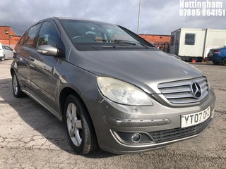 Location: Nottingham - 2007 MERCEDES B150 SE MPV REG: YT07OHZ, Keys: No, MOT Expiry date: 10/01/2026, 1498 Petrol, 5 Speed Manual Petrol, Former Keepers: 7
