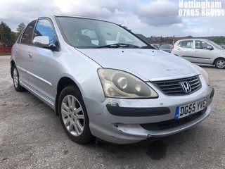 Location: Nottingham - 2005 HONDA CIVIC VTEC EXECUTIVE AUTO 5 Door Hatchback REG: DG55YVE, Keys: No, MOT Expiry date: 26/06/2026, 1590 Petrol, 4 Speed Auto Petrol, Former Keepers: 6