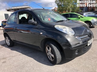 Location: Nottingham - 2006 NISSAN MICRA S 3 Door Hatchback REG: NC06GHA, Keys: No, MOT Expiry date: 24/03/2026, 1240 Petrol, 5 Speed Manual Petrol, Former Keepers: 8