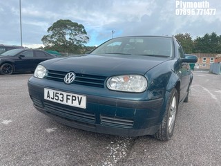 Location: Plymouth - 2003 VOLKSWAGEN GOLF MATCH 5 Door Hatchback REG: AJ53FPV, Keys: No, MOT Expiry date: 29/04/2026, 1598 Petrol, 5 Speed Manual Petrol, Former Keepers: 9