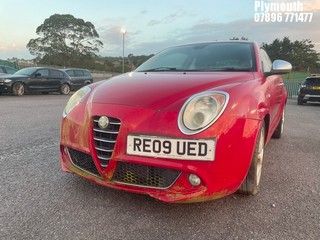 Location: Plymouth - 2009 ALFA ROMEO MITO VELOCE JTDM 90 3 Door Hatchback REG: RE09UED, Keys: No, MOT Expiry date: 22/01/2024, 1248 Diesel, 6 Speed Manual Diesel, Former Keepers: 3