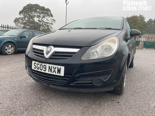 Location: Plymouth - 2009 VAUXHALL CORSA SXI 3 Door Hatchback REG: SG09NXW, Keys: Required, MOT Expiry date: 31/07/2025, 1364 Petrol, 5 Speed Manual Petrol, Former Keepers: 14