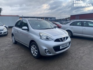 Location: Leeds - 2014 NISSAN MICRA ACENTA CVT 5 Door Hatchback REG: YM14MDJ, Keys: No, MOT Expiry date: 19-07-2025, 1198 Petrol, Variable Speed Auto Petrol, Former Keepers: 2