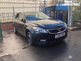 Location: Hayes - 2010 KIA CEED 2 5 Door Hatchback REG: LG10YUH, Keys: No, MOT Expiry date: 27/02/2025, 1591 Petrol, 5 Speed Manual Petrol, Former Keepers: 4