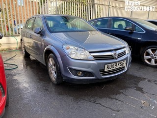 Location: Hayes - 2009 VAUXHALL ASTRA ELITE 5 Door Hatchback REG: KU59KSE, Keys: No, MOT Expiry date: 05/11/2025, 1598 Petrol, 5 Speed Manual Petrol, Former Keepers: 11