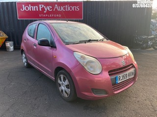 Location: Stapleford - 2010 SUZUKI ALTO SZ3 5 Door Hatchback REG: RJ59HVM, Keys: Yes, MOT Expiry date: 05/11/2025, 996 Petrol, 5 Speed Manual Petrol, Former Keepers: 8