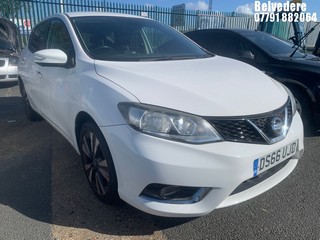 Location: BELVEDERE - 2016 NISSAN PULSAR N-CONNECTA DIG-T  5 Door Hatchback REG: DS66UJD
, 1198cc Petrol, 6 Speed Manual Petrol, Former Keepers: 1, Keys: No, MOT: Expiry date27.12.2025