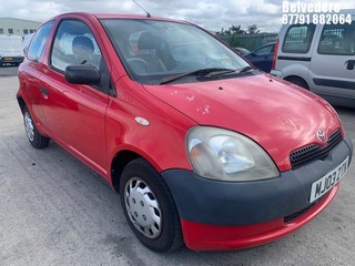 Location: Belvedere - 2003 TOYOTA YARIS S 3 DOOR HATCHBACK REG: MJ03ZTN, 998cc PETROL, 5 SPEED MANUAL PETROL, Former Keepers: 9, Keys: Yes, MOT Expiry date: 27/09/2025