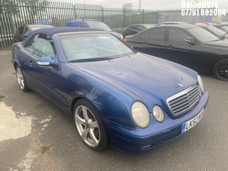 Location: Belvedere - 2002 MERCEDES CLK 230 AVANTGARDE KOMP.A Convertible REG: LK52WGA, Keys: No, MOT Expiry date: 07/10/2025, 2295 Petrol, 5 Speed Auto Petrol, Former Keepers: 6
