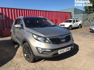 Location: Edinburgh - 2013 KIA SPORTAGE 3 CRDI Estate REG: HX63ENH, Keys: No, MOT Expiry date: 28/04/2025, 1685 Diesel, 6 Speed Manual Diesel, Former Keepers: 5
