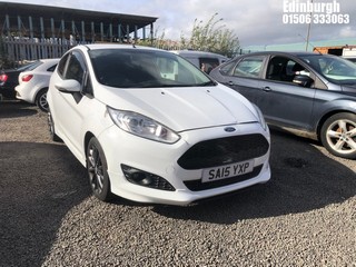 Location: Edinburgh - 2015 FORD FIESTA ZETEC S 3 Door Hatchback REG: SA15YXP, Keys: No, MOT Expiry date: 17/12/2024, 998 Petrol, 5 Speed Manual Petrol, Former Keepers: 5