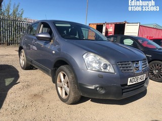 Location: Edinburgh - 2008 NISSAN QASHQAI TEKNA DCI 2WD 5 Door Hatchback REG: ND08HUO, Keys: No, MOT Expiry date: 26/07/2024, 1461 Diesel, 6 Speed Manual Diesel, Former Keepers: 6
