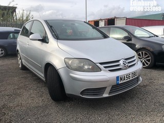 Location: Edinburgh - 2006 VOLKSWAGEN GOLF PLUS SE TDI 5 Door Hatchback REG: MA56DBU, Keys: No, MOT Expiry date: 10/07/2025, 1896 Diesel, 5 Speed Manual Diesel, Former Keepers: 4