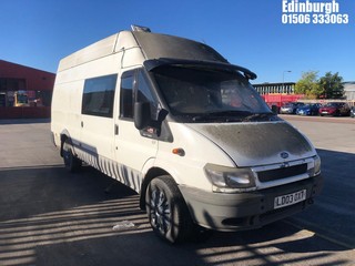 Location: Edinburgh - 2003 FORD TRANSIT 350 LWB TD Panel Van REG: LD03OXT, Keys: No, MOT Expiry date: 19/04/2024, 2402 Diesel, 5 Speed Manual Diesel, Former Keepers: 9
