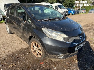 Location: Mitcham - 2014 NISSAN NOTE TEKNA DIG-S MPV REG: VN14EDJ, Keys: No, MOT Expiry date: 21/04/2025, 1198 Petrol, 5 Speed Manual Petrol, Former Keepers: 3